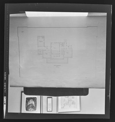 Blueprint of villa design for Dr. Robert Parker by Thomas Lewinski