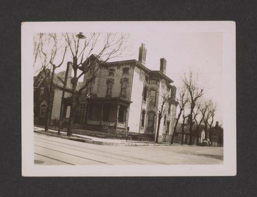 House on the corner of South Broadway and Pine Street. Lexington, Kentucky