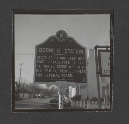 Boone's Station sign