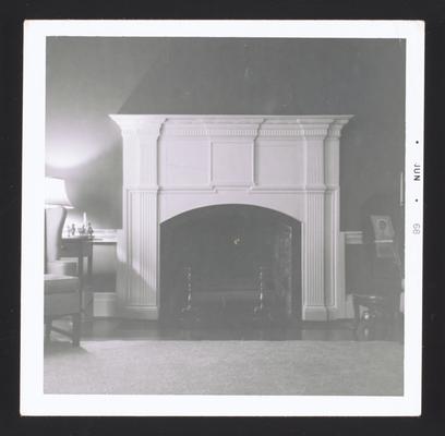 Marble fireplace in bedroom of Morgan's Station, Harper's Ridge Road, Mt. Sterling, Kentucky in Montgomery County