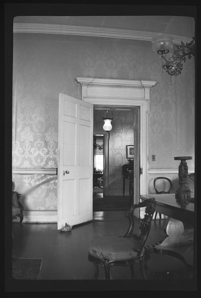 The door from the drawing room to the front hall at the Liberty Hall, Frankfort, Kentucky in Franklin County