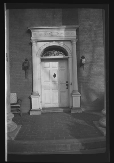 Doorway at Clay Hill on the road to Danville, Harrodsburg, Kentucky in Mercer County