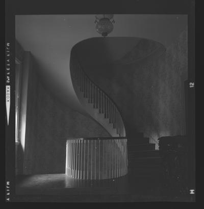 Front stairwell at the Bodley House on Gratz Park, 2nd and Market Streets, Lexington, Kentucky in Fayette County