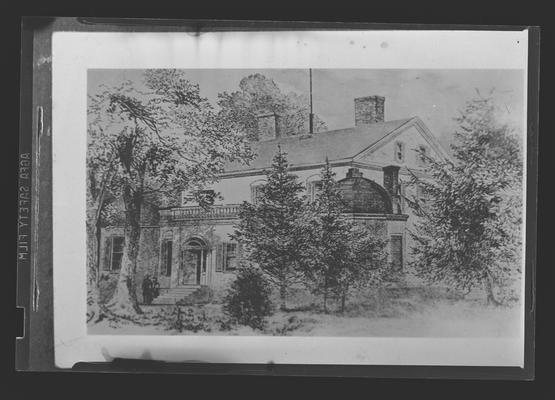 Photographic reproduction of house in Woodland Park, Lexington, Kentucky in Fayette County