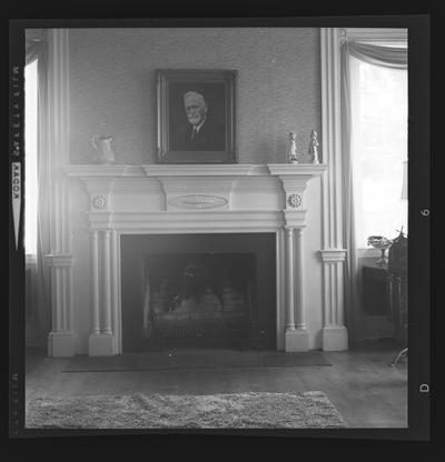 Mantel at Belleview, John Bowman House, near Burgin, Kentucky in Mercer County