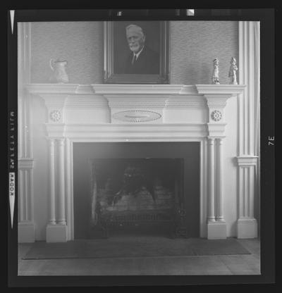 Mantel at Belleview, John Bowman House, near Burgin, Kentucky in Mercer County