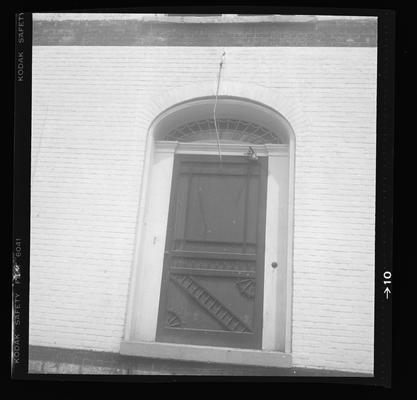 Doorway at the David J. Ayers House circa 1835, Broadway Street, Danville, Kentucky in Boyle County