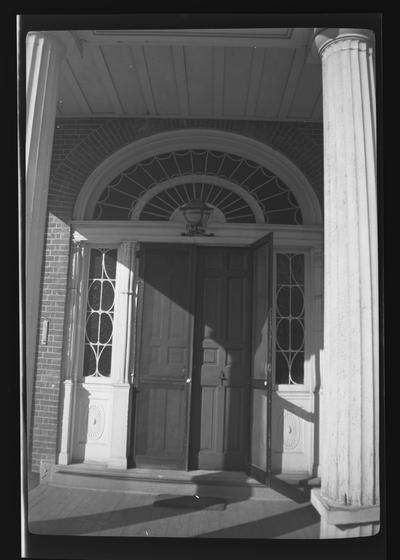 Doorway at Calumet, Samuel Wallace House, Old Frankfort Pike, Midway, Kentucky in Woodford County