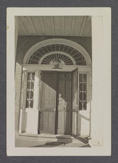 Doorway at Calumet, Samuel Wallace House, Old Frankfort Pike, Midway, Kentucky in Woodford County