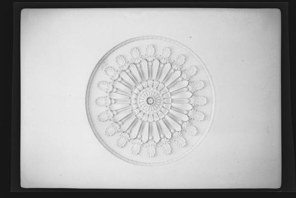 Parlor ceiling ornament at the Allen House, Cave Run Pike, near Georgetown, Kentucky in Scott County