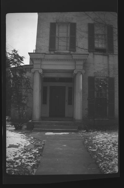 Portico at the Estill House, 471 West 2nd Street, Lexington, Kentucky in Fayette County. Portico was previously located at 48 Walnut Street, Lexington, Kentucky