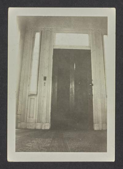 Front door in hall at the Francis Key Hunt House