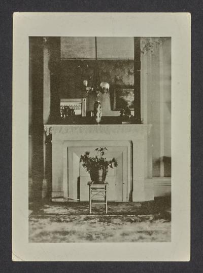 Front parlor fireplace at the Francis Key Hunt House, taken from the Eleanor Parker Hopkins Collection