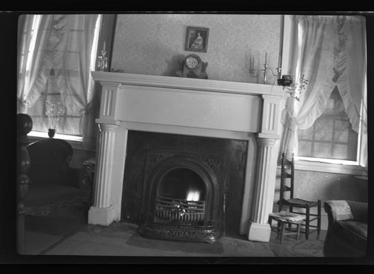 Fireplace at the William Y. Davis House, Bloomfield, Kentucky in Nelson County