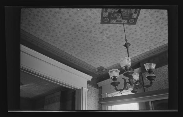 Ceiling in the Samuel T. Hayes House, Charles Gentry House, built in 1854, Sulfur Wells Road, Fayette County, Kentucky