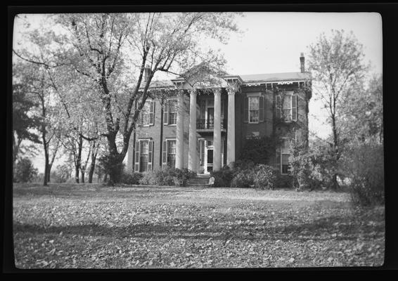 House with corinthian portico near Millersburg, Kentucky in Bourbon County