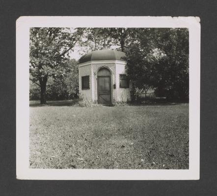 Summer house at the Gilmore Mansion, Second Street, negative from Mrs. Nellie Parker Hopkins