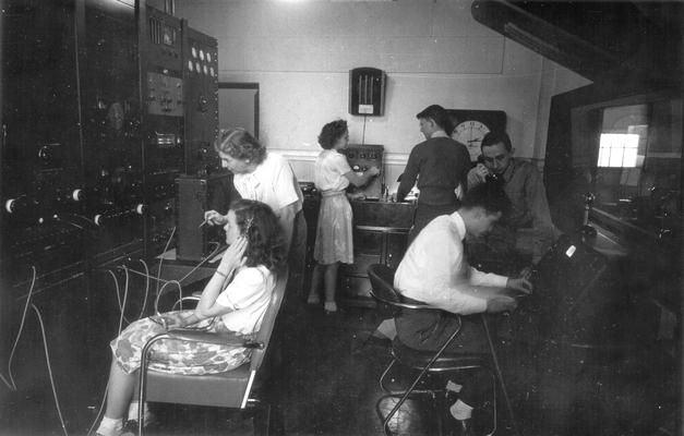 Students in control room