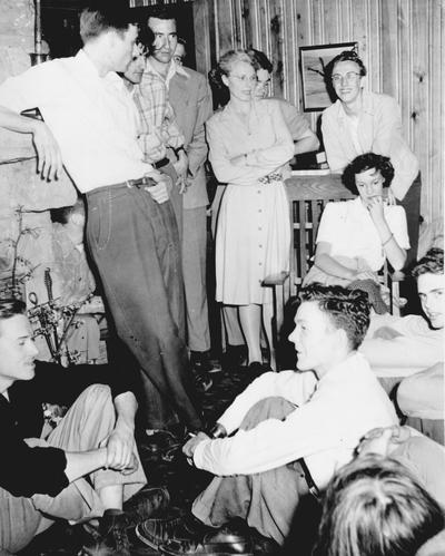 Students gathered in a room