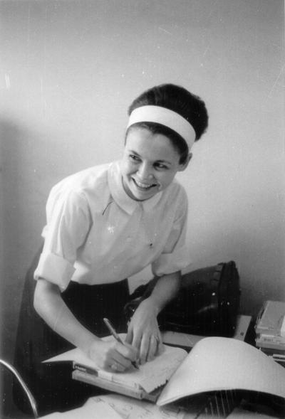 Woman working on paperwork