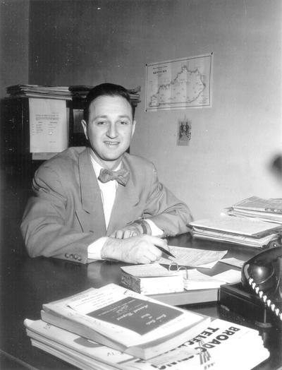 Len Press at desk