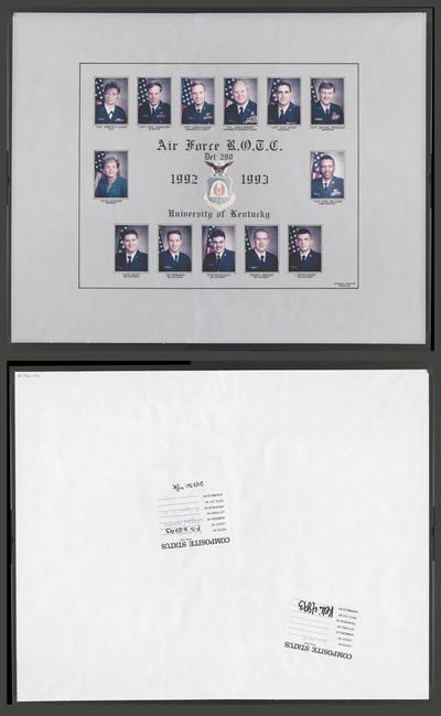 AFROTC composite class photograph, 1992-1993, Col Mosbey, Commander