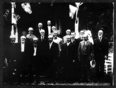 Confederate Veteran's Reunion, Morgan's Men, held at the home of Charles Henry Meng in North Middletown, Bourbon County, Kentucky (Meng was a private in the 9th Kentucky Cavalry, Co. C (C.S.A.))