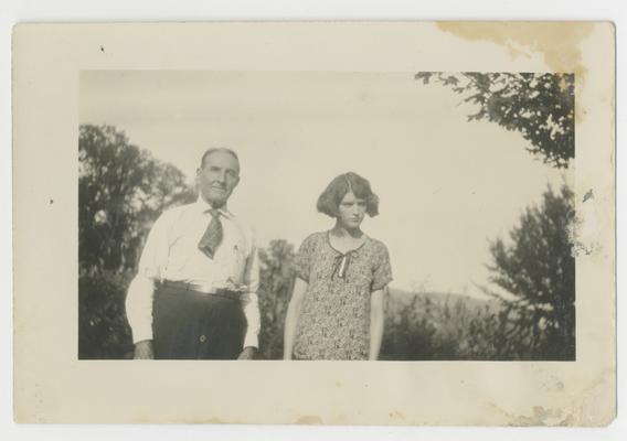 Unidentified man and young woman