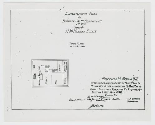 Drawing - Plan for Distillery No. 111 of McKenna's Estate