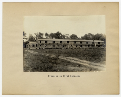 Progress on first barracks