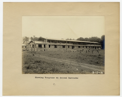 Showing progress on second barracks
