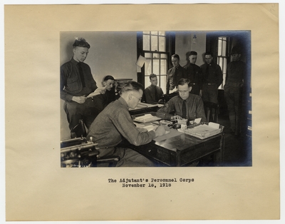 The Adjutant's Personnel Corps, November 18, 1918