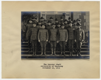 The General Staff, University of Kentucky, November 14, 1918
