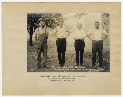 Carpenter and Blacksmith Instructors, University of Kentucky. Lexington, KY
