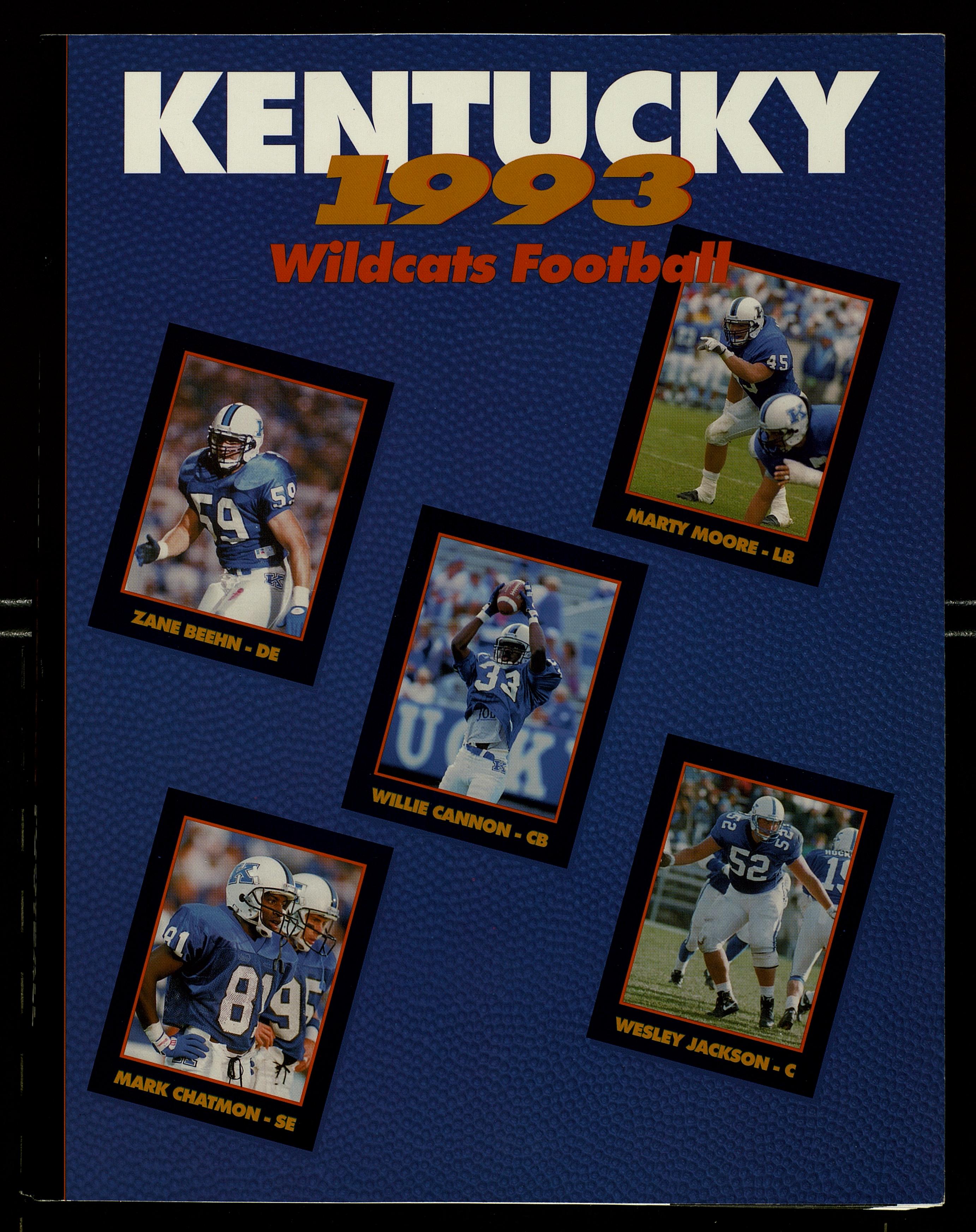 University of Kentucky Football Media Guide, 1993 image