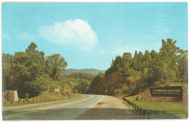Cumberland Gap, National Historical Park Kentucky-Virginia-Tennessee. (Printed verso reads: 
