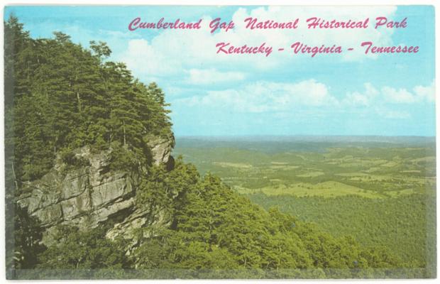 Cumberland Gap National Historical Park, Kentucky-Virginia-Tennessee. (Printed verso reads: 