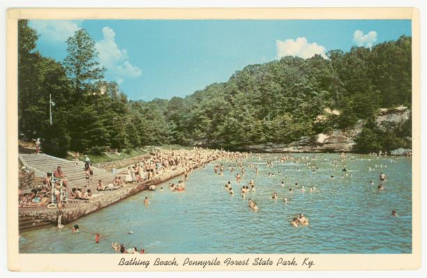 Bathing Beach, Pennyrile Forest State Park, Ky. (Printed verso reads: 