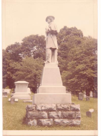 Cemetery Statue. (Handwritten verso reads: 