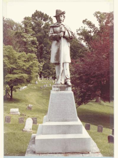 Cemetery Statue. (Printed verso reads: 