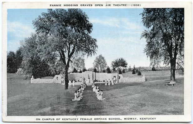 Fannie Hoggins Graves Open Air Theatre - (1936). On Campus Of Kentucky Female Orphan School. (Printed verso reads: 