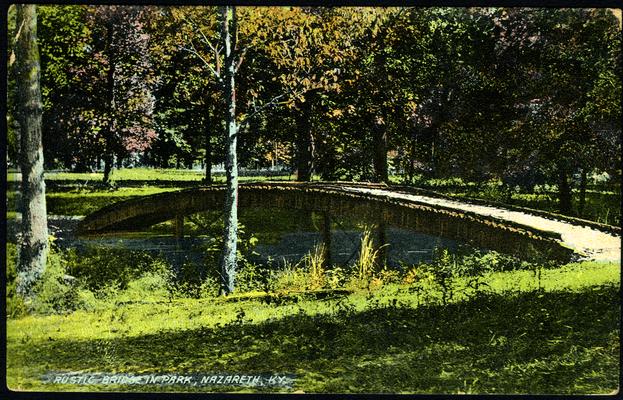 Rustic Bridge In Park