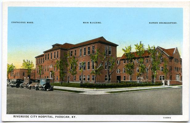 Riverside City Hospital. [Showing Contagious Ward, Main Building, Nurses Headquarters.]