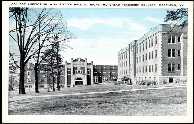 College Auditorium With Field's Hall At Right, Morehead Teachers' College