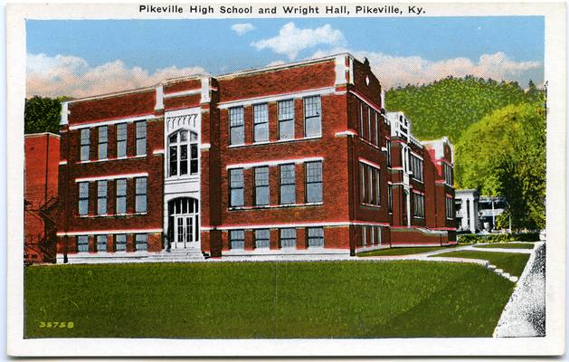 Pikeville High School and Wright Hall. 2 copies