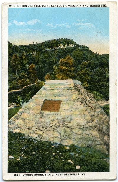 Where Three States Join, Kentucky, Virginia And Tennessee, On Historic Boone Trail Near Middlesboro, KY