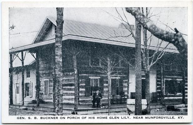 Gen. S.B. Buckner On Porch Of His Home Glen Lily, Near Munfordville, KY