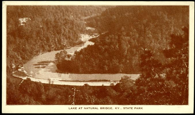Lake At Natural Bridge, Ky., State Park. (Printed verso reads: 