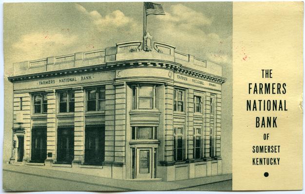 The Farmers National Bank of Somerset, Kentucky. (Printed verso reads: 