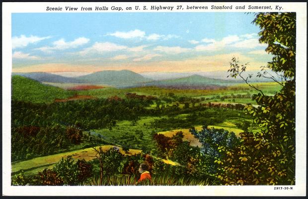 Scenic View from Halls Gap, on U.S. Highway 27, between Stanford and Somerset, Ky